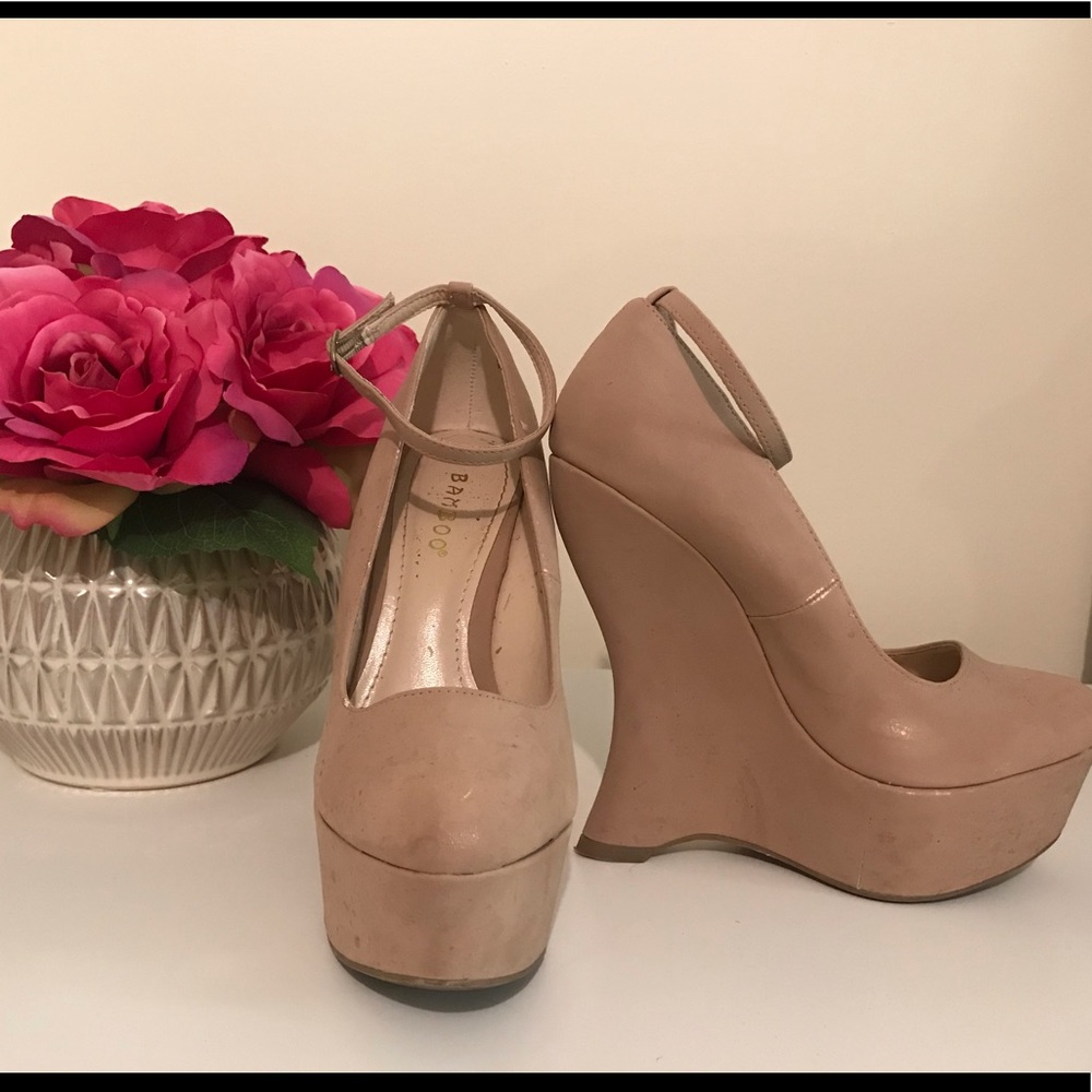 Bamboo platform heels